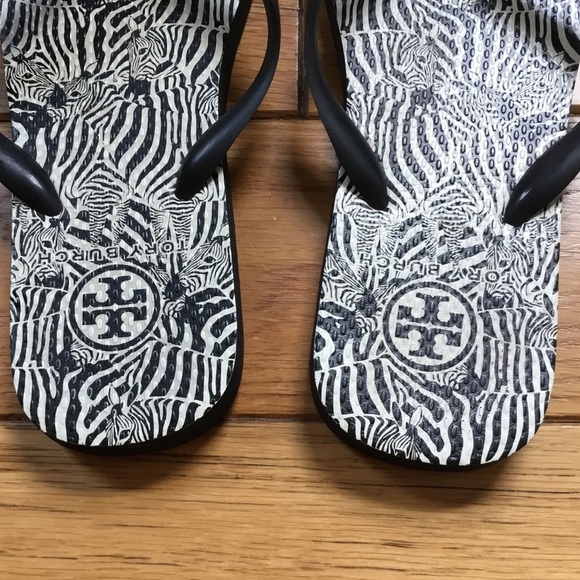 Tory Burch Zebra Thong Flip Flop Sandals - Picture 3 of 12